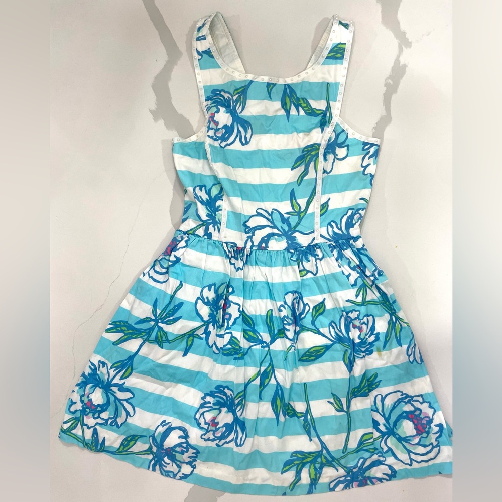 Lilly Pulitzer blue floral dress